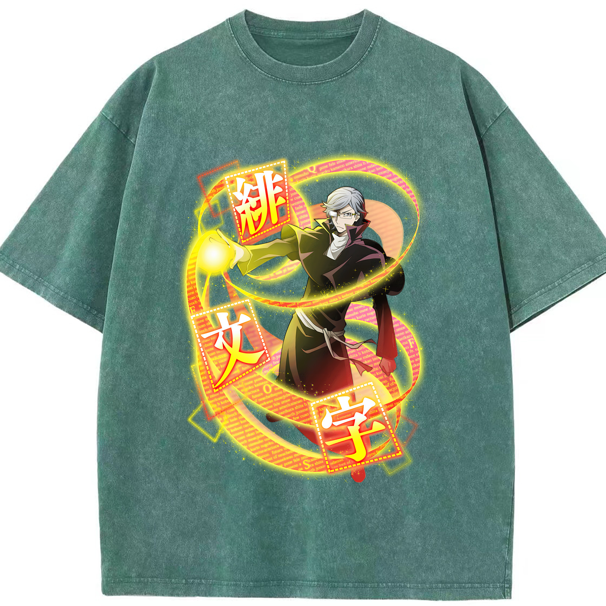 （画像用） 文豪ストレイドッグス Bungo Stray Dogs 綿100% ヴィンテージ風 半袖Tシャツ（フロントプリント）